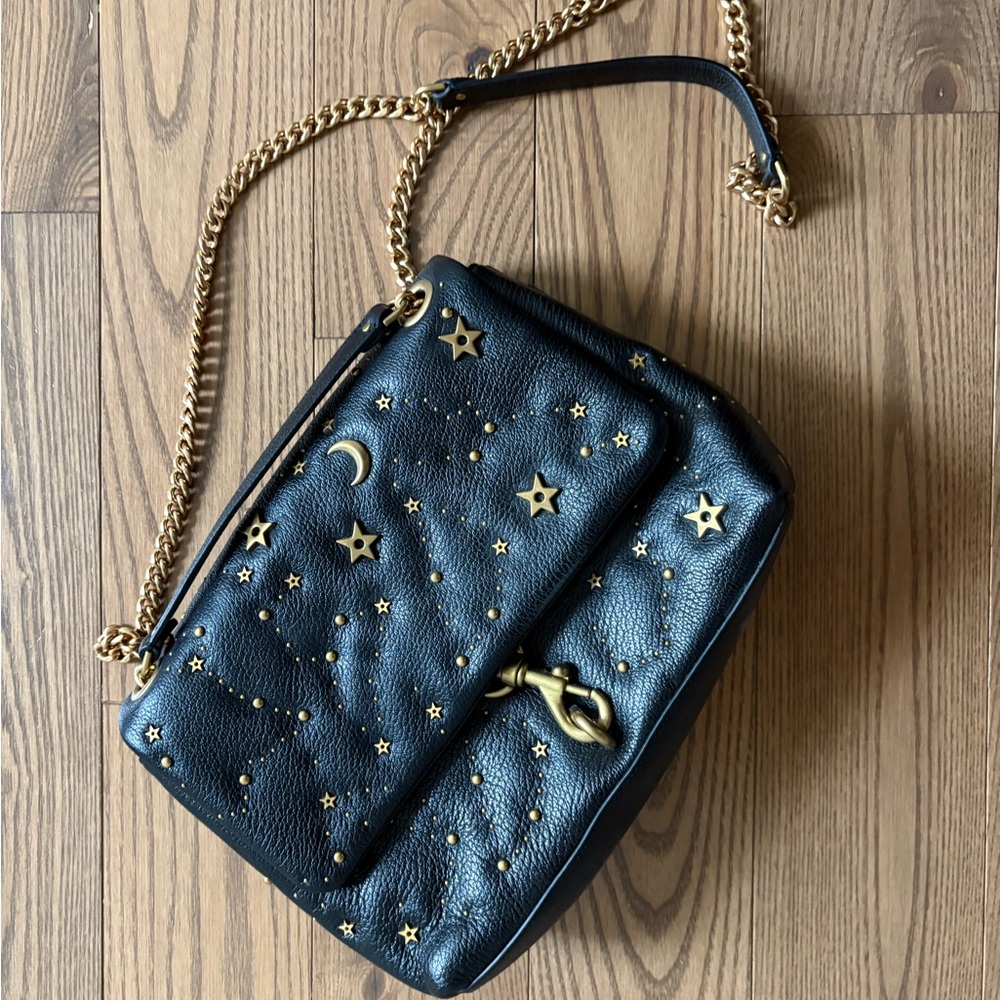 Rebecca Minkoff Leather Star-Studded Shoulder Bag